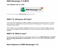 MSN Messenger 7.5 InfoPack screenshot